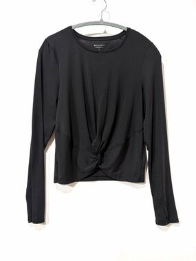 Athleta Women’s M Black Long Sleeve Twist-Knot Performance Top